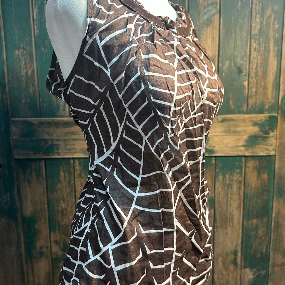 Tory Burch Asymmetrical White and Brown Blouse woman size s - Picture 9 of 14